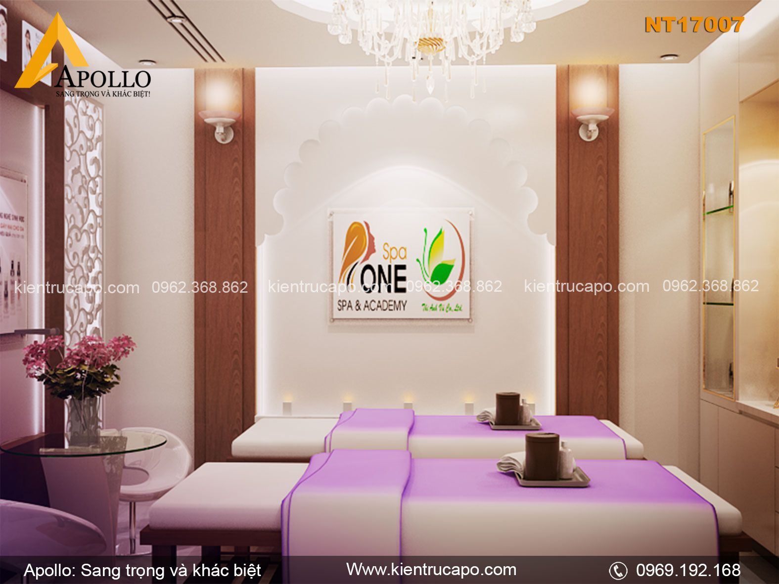 Mẫu spa hiện đại tại thành phố Hải Dương sang trọng (NT17007)